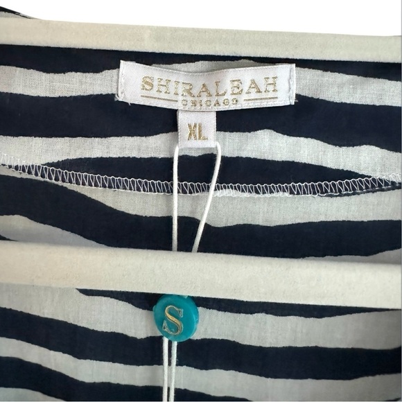 NWT Shiraleah Tunic Beach Coverup Boho Summer Top Resort Navy White Stripes XL - Picture 4 of 6